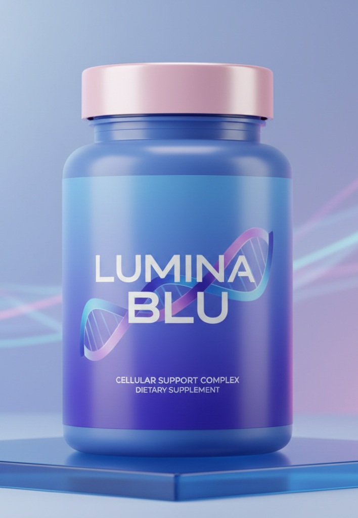 Lumina BLU product package on a clean premium background